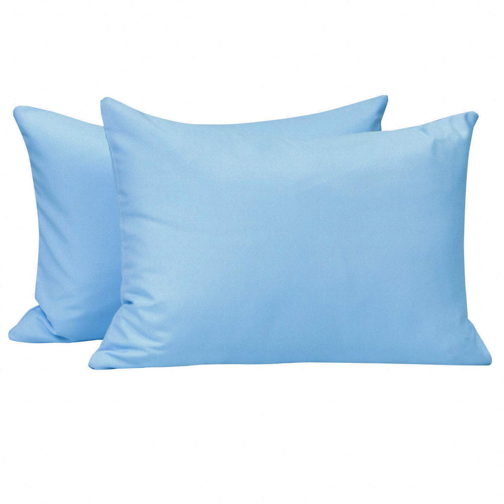 NTBAY toddler pillowcase with zipper in sky blue for easy on/off and secure pillow containment