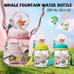 NTFWG Whale Fountain Tumbler leak-proof lid keeps drinks secure during school or travel
