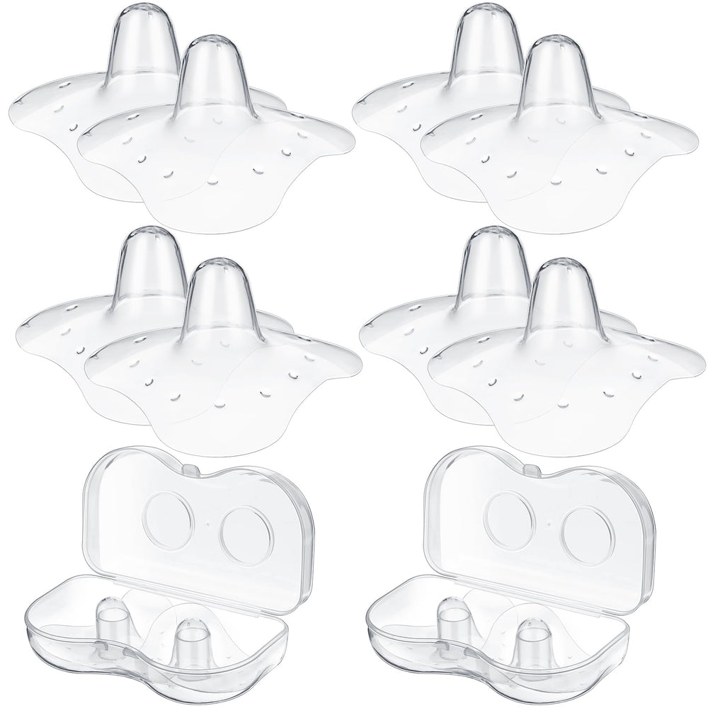 Nuanchu nipple shield 24mm-clear top fits snugly, supporting comfortable latch for baby.