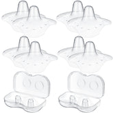 Nuanchu nipple shield 24mm-clear top fits snugly, supporting comfortable latch for baby.
