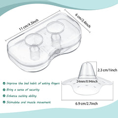 Nuanchu nipple shield carrying case keeps shields clean and organized on the go.