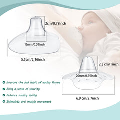 Nuanchu nipple shields with carrying case, organized for easy breastfeeding on the go.