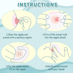 Nuanchu nipple shields support flat or inverted nipples for easier breastfeeding.
