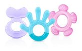 Nuby 3-Step Teether front teether pink soothes front-teeth teething.