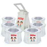 Nuby disposable travel potty folded compact for easy packing on trips