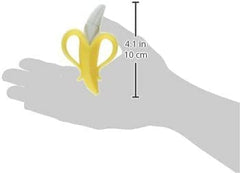 Nuby Nananubs Banana Massaging Teether in bright yellow helps locate quickly during play
