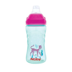 Nuby Thirsty Kids No-Spill Cup pink spout for on-the-go hydration