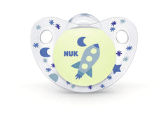 NUK glow-in-the-dark 2-pack helps parents locate pacifiers at night