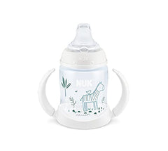 NUK Learner Cup spill-proof soft spout aids gentle sipping.