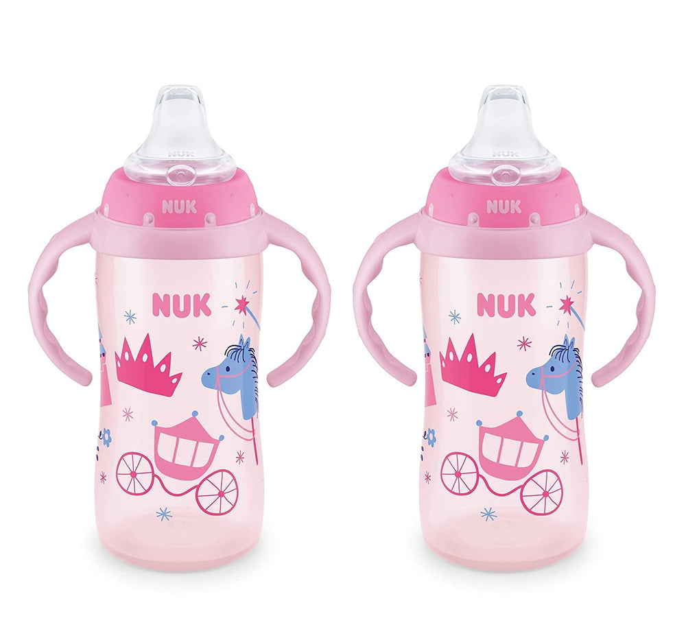 NUK Learner Cup Princess handles image shows easy-grip handles for confident early drinking
