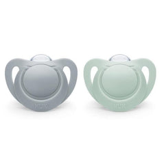 NUK pink powder pink orthodontic pacifier pack promotes soothing comfort for breastfed babies