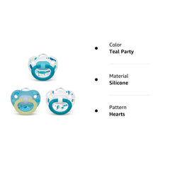 NUK pacifier nipple with scooped bottom supporting natural sucking motion