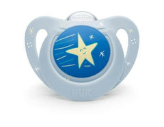 NUK pacifier with scoop nipple cavity supports tongue movement and natural suck