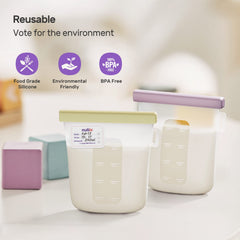 Nuliie breastmilk bags 8oz transparent scale helps track milk volume