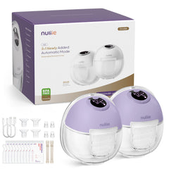 Nuliie Hands-Free S32 wearable pump shown for on-the-go pumping.