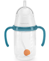 NumNum baby straw cup weighted straw angle drinking enables versatile sipping.