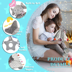 Numyawl Elephant Lovey fits in a stroller or crib for on-the-go comfort