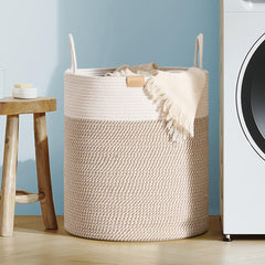 Nunsino 80L laundry hamper top view shows large capacity for clothes or toys and organization