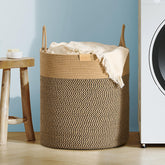 Nunsino 80L laundry hamper full view highlighting large capacity for clothes and toys.