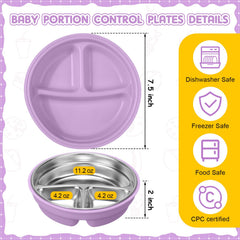 Nuogo 2-in-1 metal toddler bowl versatile durable feeding