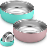 Nuogo baby bowls pink stainless-shell for safe, durable feeding.