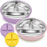 Nuogo baby suction plate yellow shell for mess-free feeding