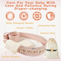 Nurcret foam changing pad with waterproof cover provides soft, wipe-clean surface