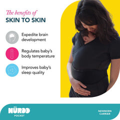 NüRoo Brownmed pocket skin-to-skin carrier shirt fabric closeup reveals soft, moisture-wicking comfort.
