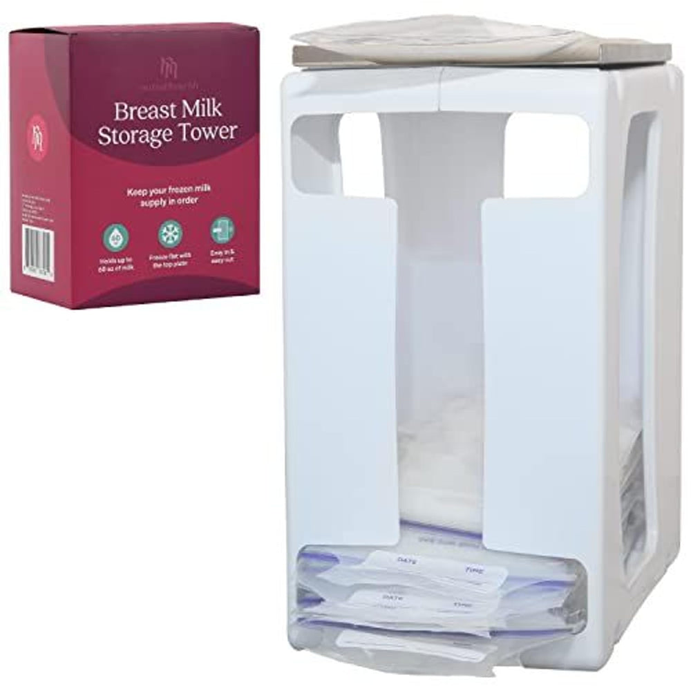 Nurse & Nourish breast-milk-storage-tower white assembly for clutter-free freezer organization.