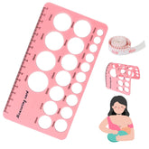 Nursi Luna nipple ruler in measurement circle helps choose the right flange size for comfort.