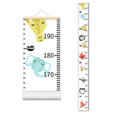 Nustila cute animals growth chart canvas closeup highlighting playful nursery decor and tracking growth.