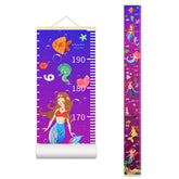 Nustila Ocean Mermaid Growth Chart full view for nursery decor and height tracking.