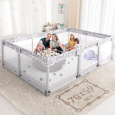 NUTIKAS large playpen overall setup showing spacious play area for family use