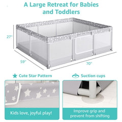 NUTIKAS playpen interior mesh view for breathable supervision