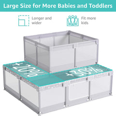 NUTIKAS large playpen side zipper entry for easy access
