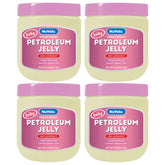 NuValu Petroleum Jelly 6oz jar pack4 on a shelf for skin protection and moisture.