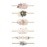 NUWAJP baby flower headbands in soft nylon provide gentle comfort for newborn photos