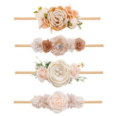 NUWAJP baby girl flower headbands collection offers coordinated colors for easy outfit matching