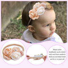 NUWAJP chic floral headbands with six colors enhance daily outfits.