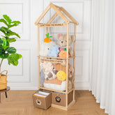 NUZZI 65-inch stuffed animal storage cage organizes plush collections for tidy playrooms.