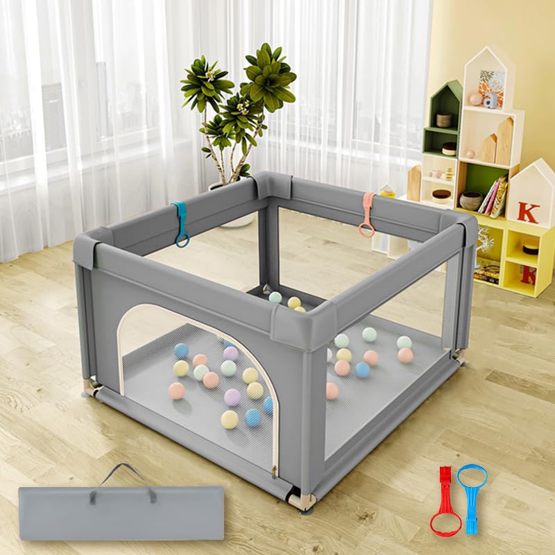 Nvlirun baby playpen assembly view shows sturdy joints and easy setup