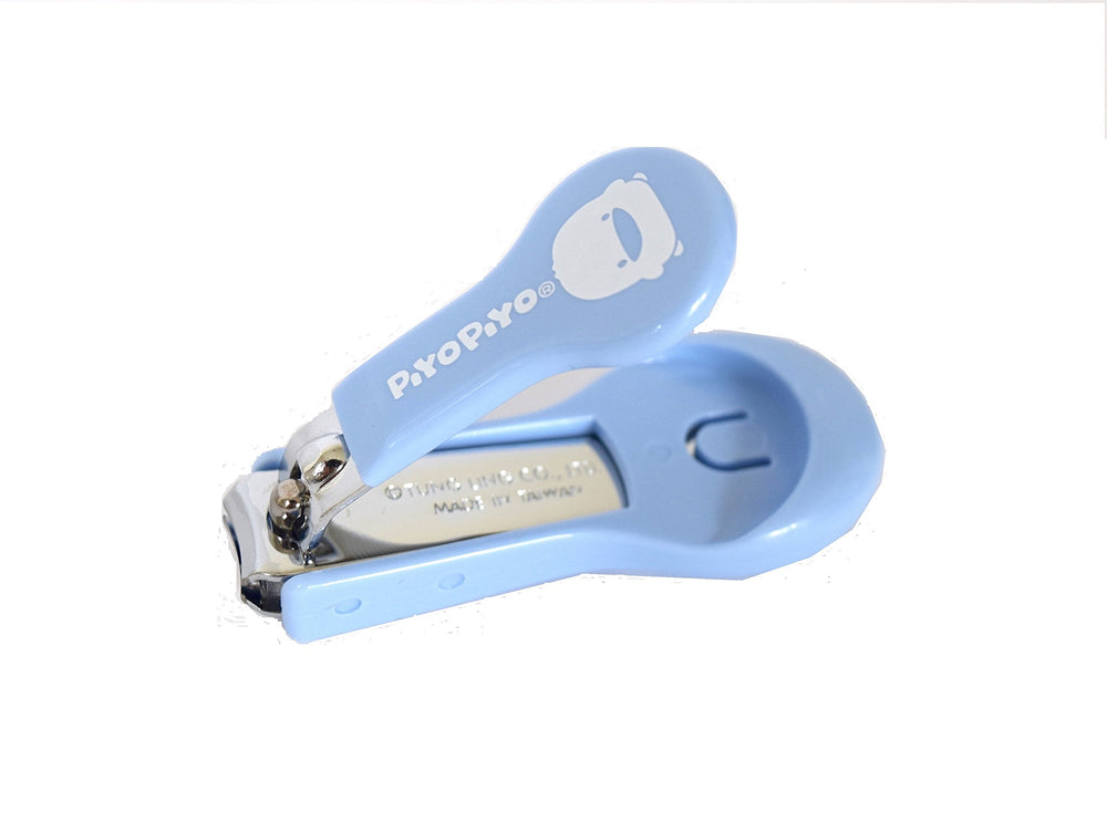 nvxigac Piyo Piyo nail clipper blue front view showing ergonomic grip for precise trimming