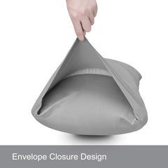 N&Y HOME jersey knit small pillow case 14x20; envelope closure keeps pillow inside during travel.