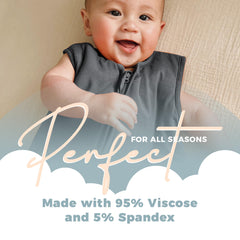Nyte Nyte Baby sleep sack gray foldable cuffs adapt to seasons for warmer toes.