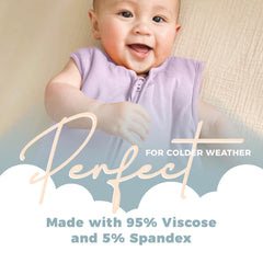 Nyte Nyte Baby Orchid sleep sack features anti-slip grip for safer movement at night.