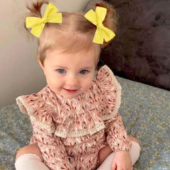 OAOLEER 2.7 inch bow detail; soft linen fabric for delicate toddler hair.