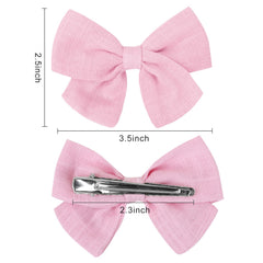 OAOLEER bows with sturdy alligator clips for secure hair grip.