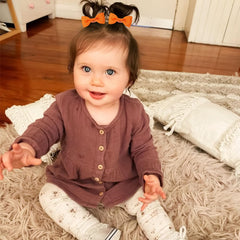 OAOLEER pink bows 2inch hair ties add gentle color for tidy baby styling.