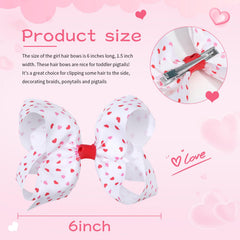 OAOLEER 6 inch bow with teeth clip on fine or coarse hair