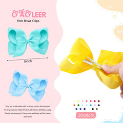 OAOLEER navy 8-inch bow with clip, ideal for active play